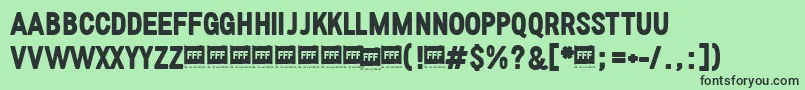 FffBoldTrial Font – Black Fonts on Green Background