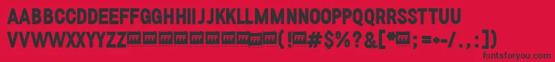 FffBoldTrial Font – Black Fonts on Red Background