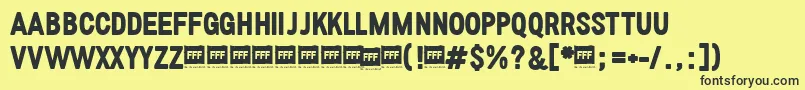 FffBoldTrial Font – Black Fonts on Yellow Background