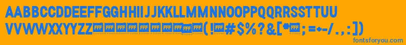 FffBoldTrial Font – Blue Fonts on Orange Background
