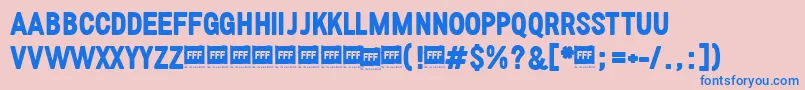 FffBoldTrial Font – Blue Fonts on Pink Background