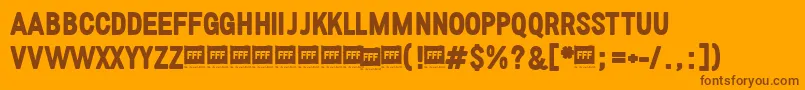 FffBoldTrial Font – Brown Fonts on Orange Background
