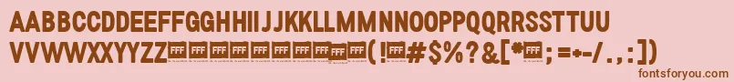 FffBoldTrial Font – Brown Fonts on Pink Background