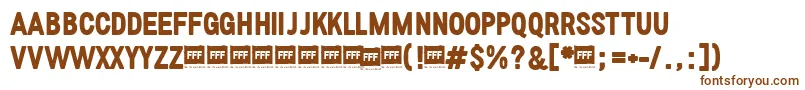 FffBoldTrial-fontti – ruskeat fontit valkoisella taustalla