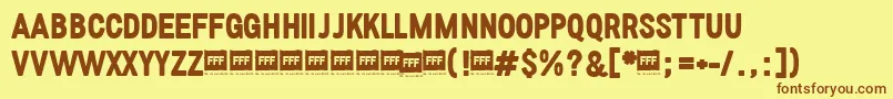 FffBoldTrial Font – Brown Fonts on Yellow Background