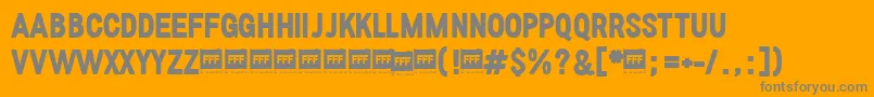 FffBoldTrial Font – Gray Fonts on Orange Background