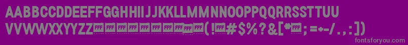 FffBoldTrial Font – Gray Fonts on Purple Background