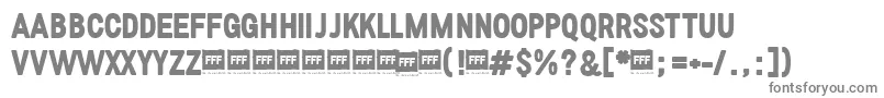 FffBoldTrial-Schriftart – Graue Schriften auf weißem Hintergrund