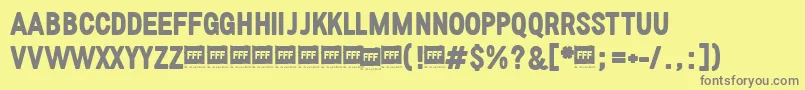 FffBoldTrial Font – Gray Fonts on Yellow Background
