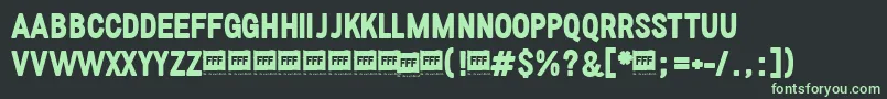 FffBoldTrial Font – Green Fonts on Black Background