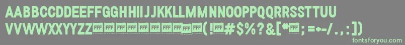 FffBoldTrial Font – Green Fonts on Gray Background