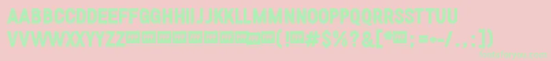 FffBoldTrial Font – Green Fonts on Pink Background