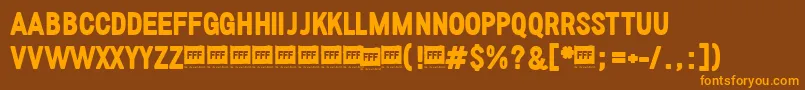 FffBoldTrial Font – Orange Fonts on Brown Background
