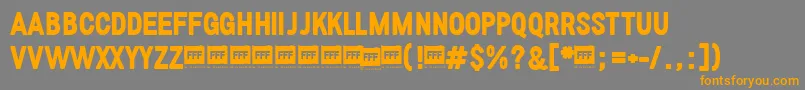 FffBoldTrial Font – Orange Fonts on Gray Background