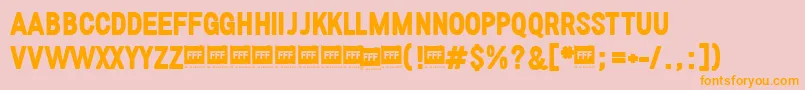 FffBoldTrial Font – Orange Fonts on Pink Background