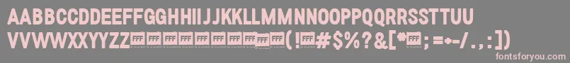 FffBoldTrial Font – Pink Fonts on Gray Background