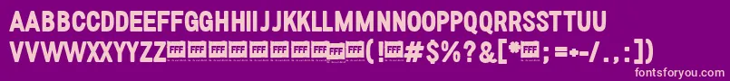 FffBoldTrial Font – Pink Fonts on Purple Background
