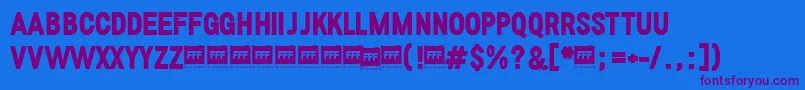 FffBoldTrial Font – Purple Fonts on Blue Background