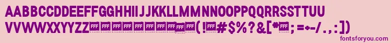 FffBoldTrial Font – Purple Fonts on Pink Background