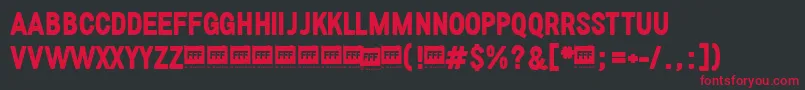 FffBoldTrial Font – Red Fonts on Black Background