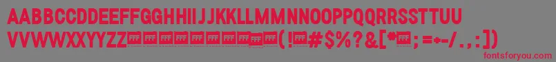 FffBoldTrial Font – Red Fonts on Gray Background