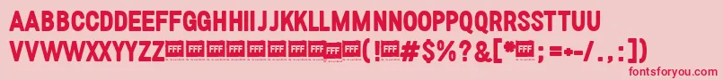 FffBoldTrial Font – Red Fonts on Pink Background