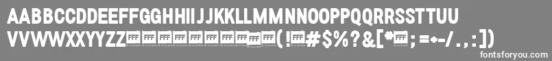 FffBoldTrial Font – White Fonts on Gray Background