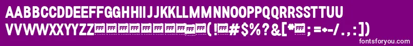 FffBoldTrial Font – White Fonts on Purple Background