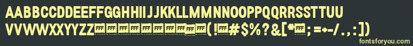 FffBoldTrial Font – Yellow Fonts on Black Background