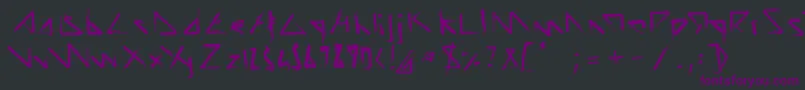 Weitere Informationen zur ScriptDemolition-Schriftart ScriptDemolition-Schriftart – Violette Schriften auf schwarzem Hintergrund