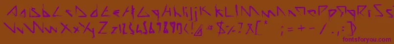 Шрифт ScriptDemolition – фиолетовые шрифты на коричневом фоне