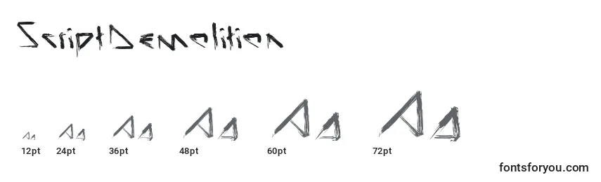 ScriptDemolition Font Sizes