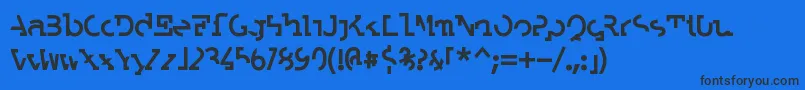Шрифт LabratBold – чёрные шрифты на синем фоне