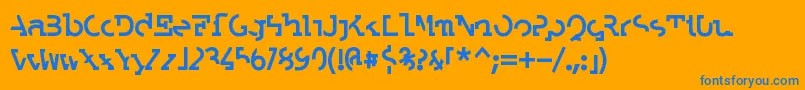 LabratBold Font – Blue Fonts on Orange Background