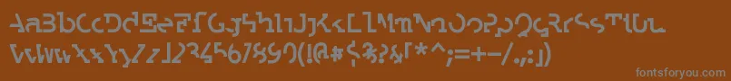 フォントLabratBold – 茶色の背景に灰色の文字