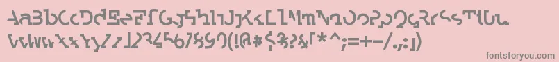 フォントLabratBold – ピンクの背景に灰色の文字
