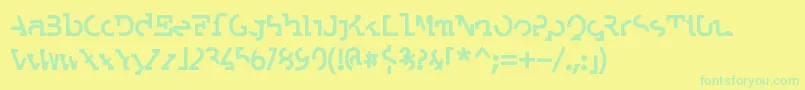 LabratBold Font – Green Fonts on Yellow Background