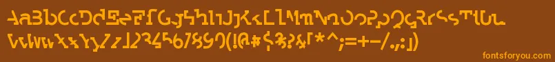 LabratBold Font – Orange Fonts on Brown Background