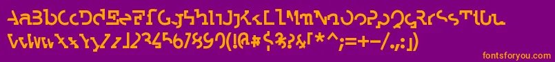 LabratBold Font – Orange Fonts on Purple Background