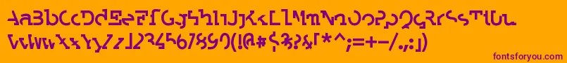 LabratBold Font – Purple Fonts on Orange Background