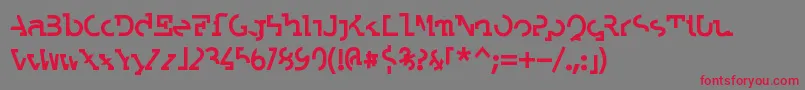 LabratBold Font – Red Fonts on Gray Background