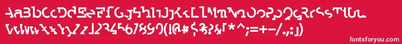 LabratBold Font – White Fonts on Red Background