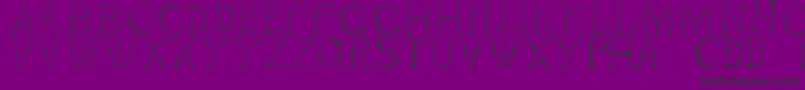 Fonte Florabetic – fontes pretas em um fundo violeta
