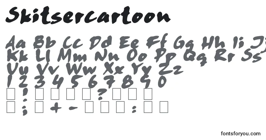 A fonte Skitsercartoon – alfabeto, números, caracteres especiais