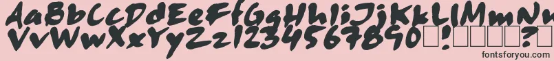 Skitsercartoon Font – Black Fonts on Pink Background