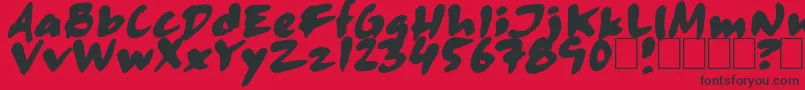 fuente Skitsercartoon – Fuentes Negras Sobre Fondo Rojo