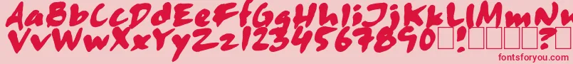 Skitsercartoon Font – Red Fonts on Pink Background
