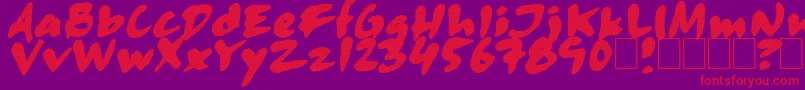 Skitsercartoon Font – Red Fonts on Purple Background