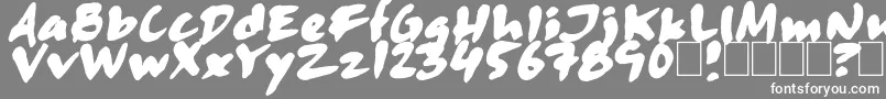 Skitsercartoon Font – White Fonts on Gray Background
