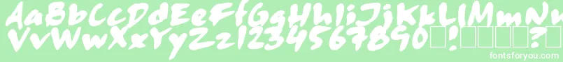 Skitsercartoon Font – White Fonts on Green Background